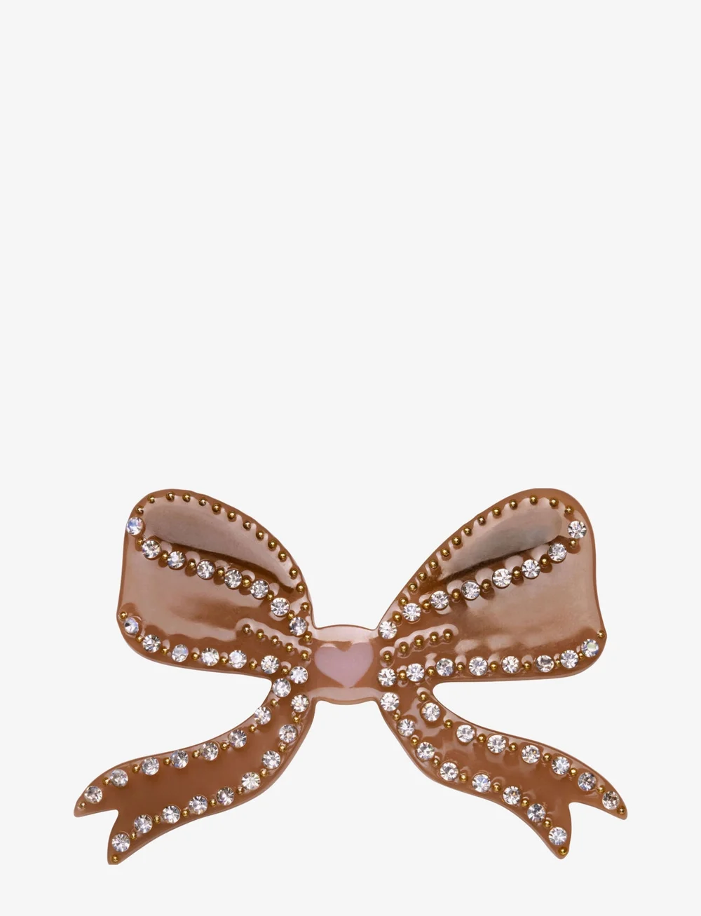Maanesten - Bow Hair clip Mocha - hårnåle - mocha - 0