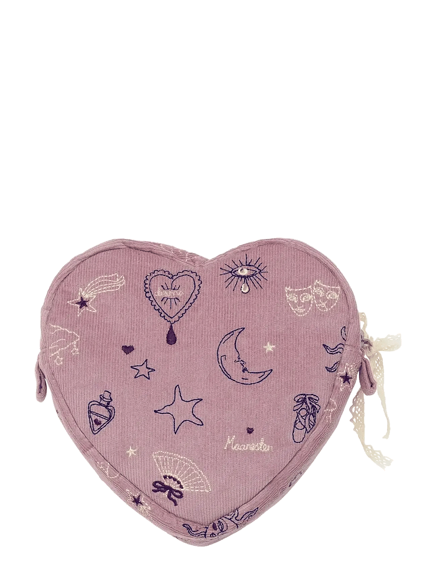 Maanesten - Heart Makeup Bag Purple Magic Heart - makeup - purple - 2