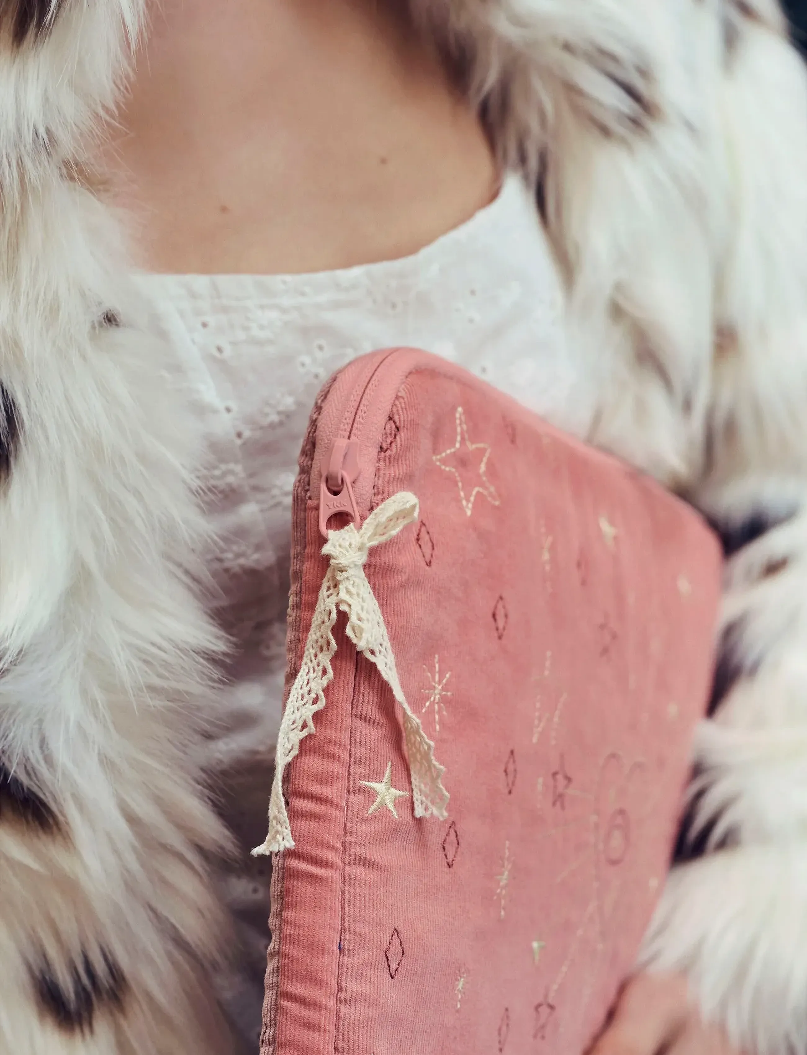 Maanesten - Computer Sleeve 13" Pink Magic Heart & Moon - modetrender - pink - 5