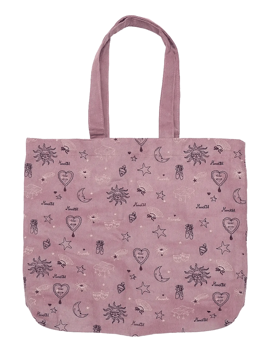 Maanesten - Magic Corduroy Totebag Purple Theatre Magic - torby tote - purple - 0