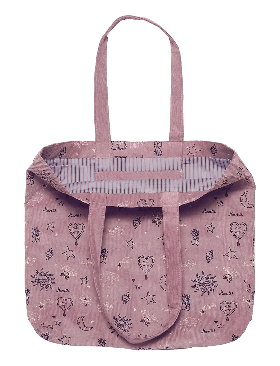 Maanesten - Magic Corduroy Totebag Purple Theatre Magic - torby tote - purple - 1