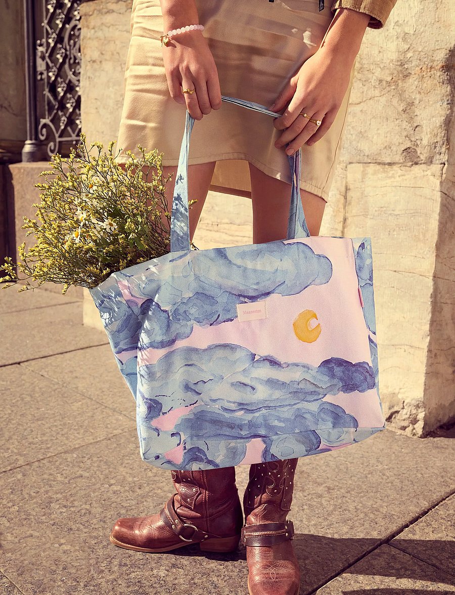 Maanesten - Moonshine Rose Big Canvas Totebag - moonshine rose - 3