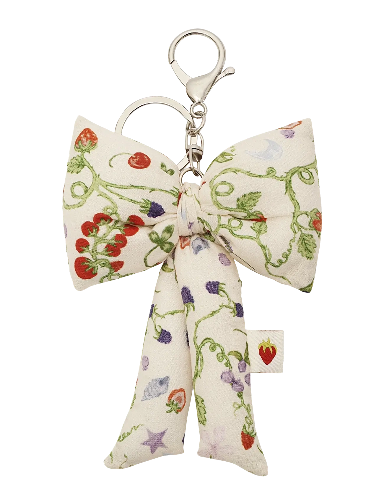 Maanesten Fabric Bow Keychain Garden Magic Ivory - Väskor - IVORY / cream