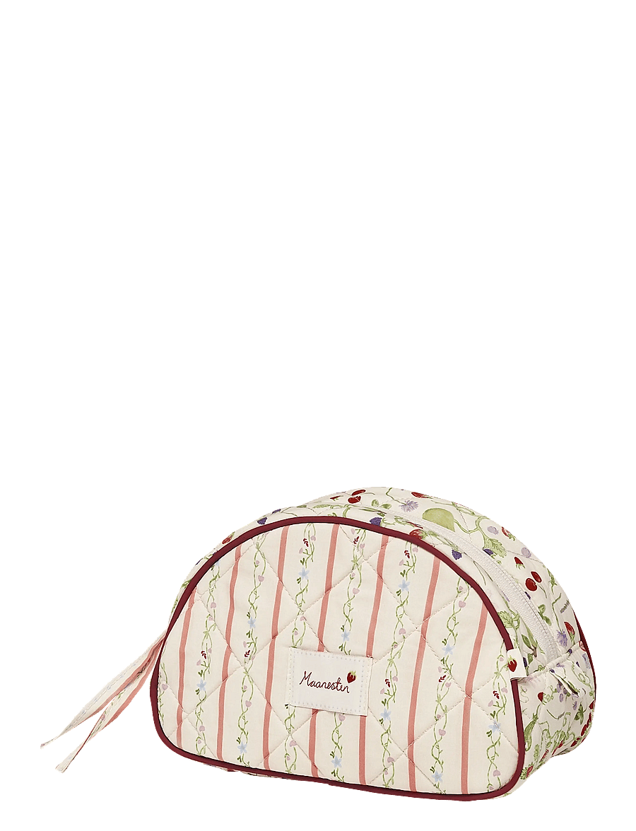 Maanesten - Makeup Bag Medium Summer Stripes Peach - makeup - peach - 0