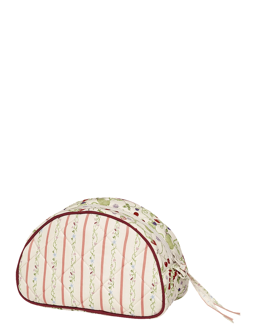 Maanesten - Makeup Bag Medium Summer Stripes Peach - makeup - peach - 1