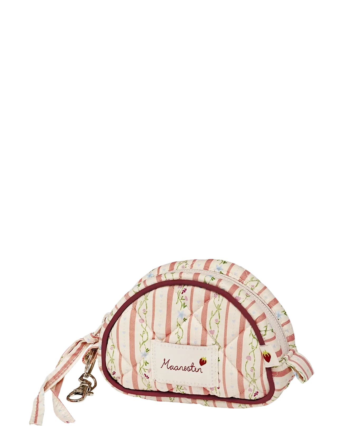 Maanesten Rui Keychain Bag Summer Stripes Peach, Kvinder, Quiltet Nøgleringstaske, Pink, Str: ONE SIZE