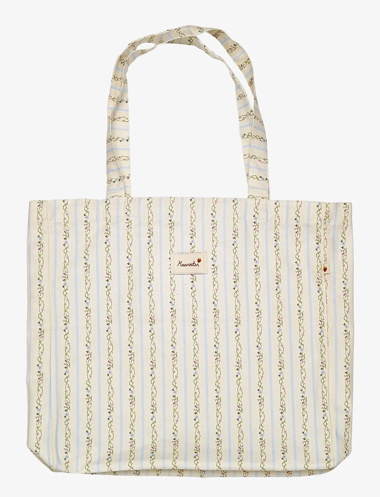 Maanesten - Canvas Totebag Summer Stripes Blue - tote-stiilis kotid - blue - 0