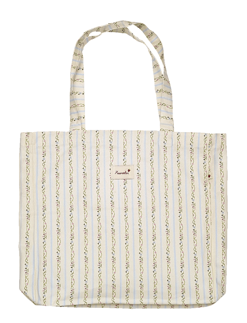 Maanesten - Canvas Totebag Summer Stripes Blue - tote-stiilis kotid - blue - 0