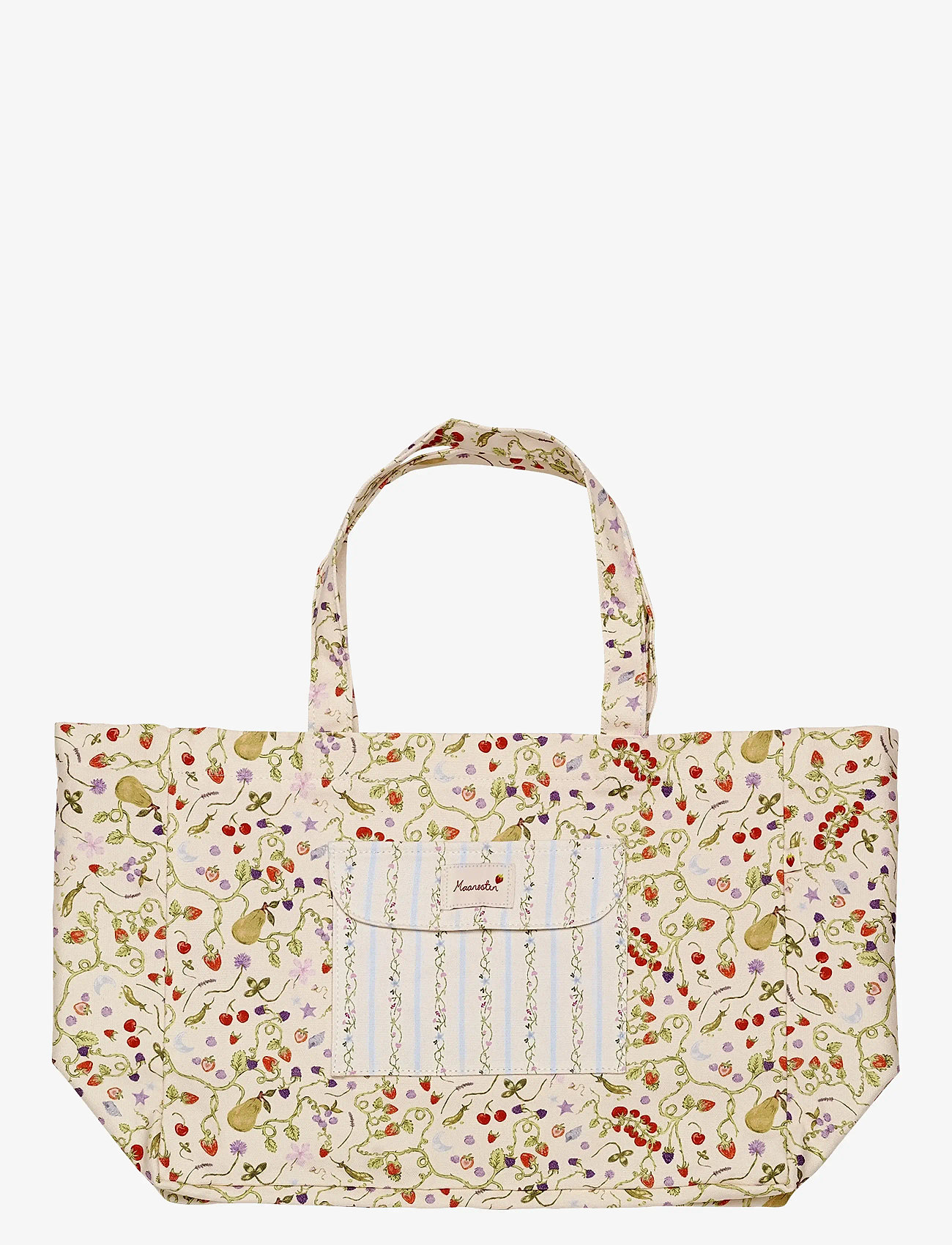 Maanesten - Big Canvas Totebag Garden Magic Ivory - tote bags - ivory - 0