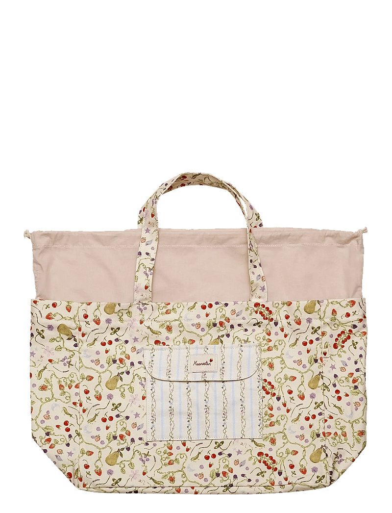 Maanesten - Big Canvas Totebag Garden Magic Ivory - tote bags - ivory - 2