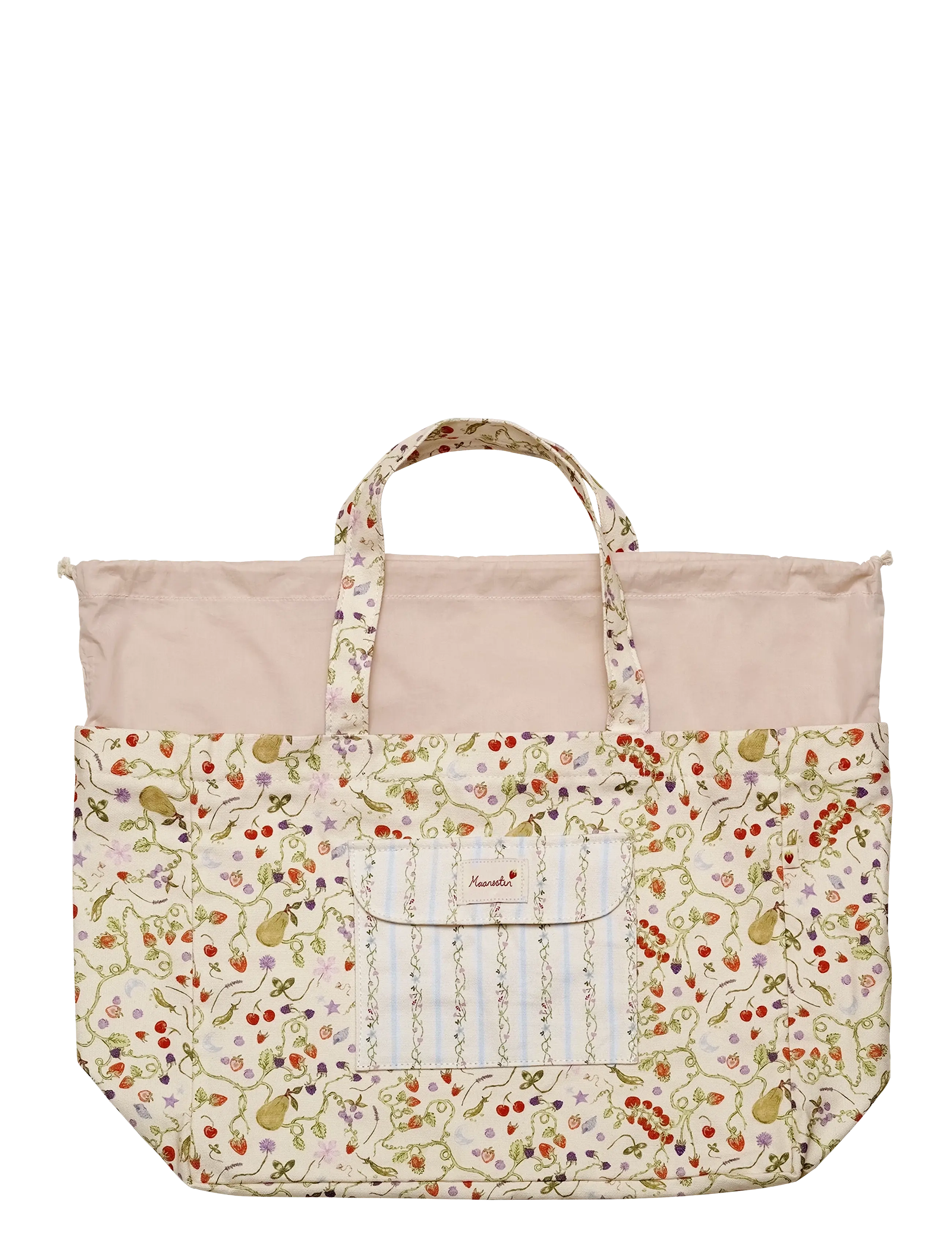 Maanesten - Big Canvas Totebag Garden Magic Ivory - tote bags - ivory - 2