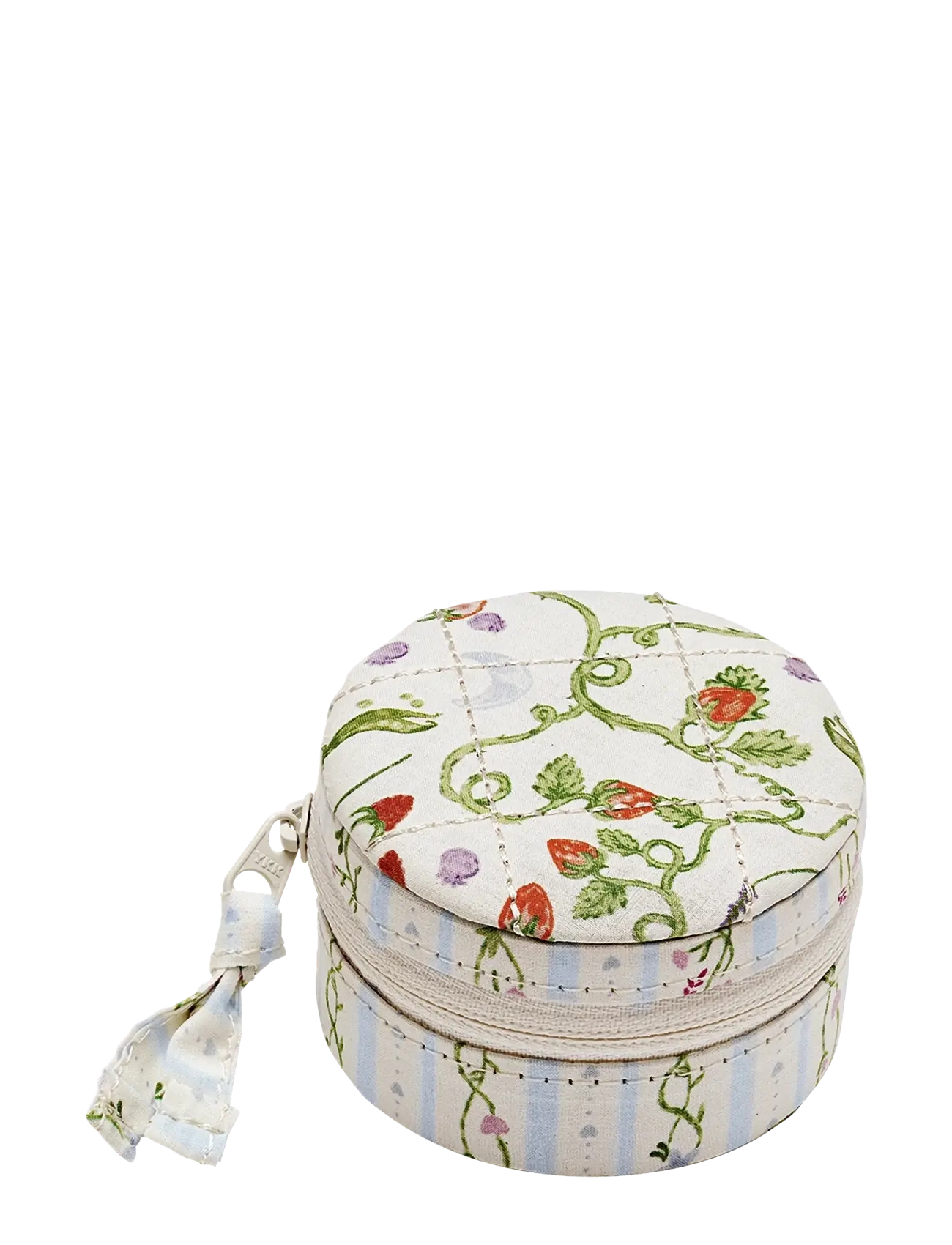 Maanesten Round Jewelry Box - Small Garden Magic Ivory - Skandinavisk mode - IVORY / blue