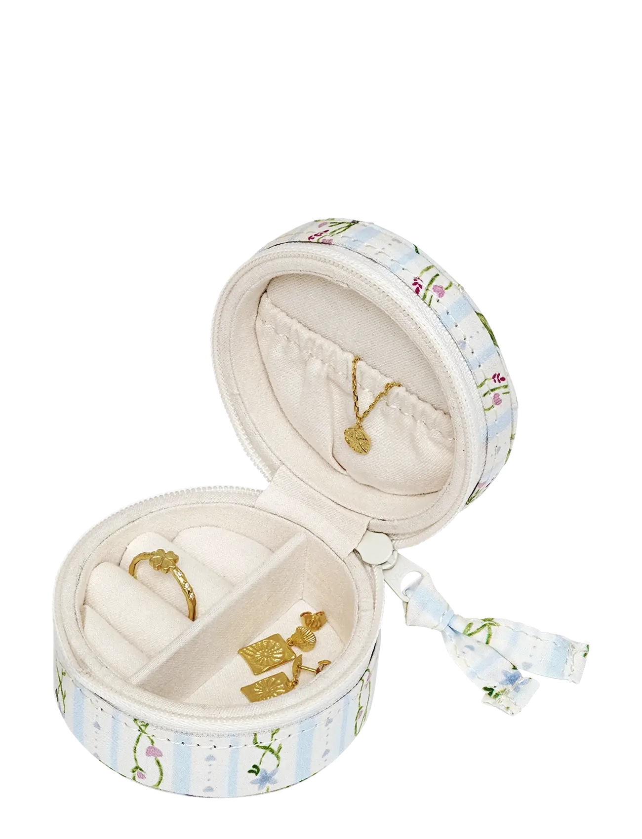 Maanesten - Round Jewelry Box - Small Garden Magic Ivory - skartrgripaskrín - ivory - 1