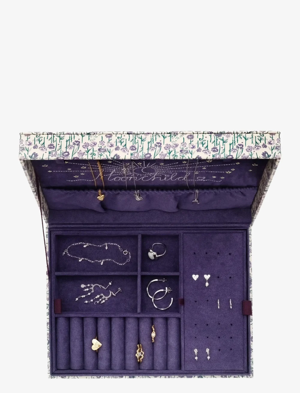 Maanesten - Margaret Jewelry Box Purple Heart - juwelendoosjes - purple - 4
