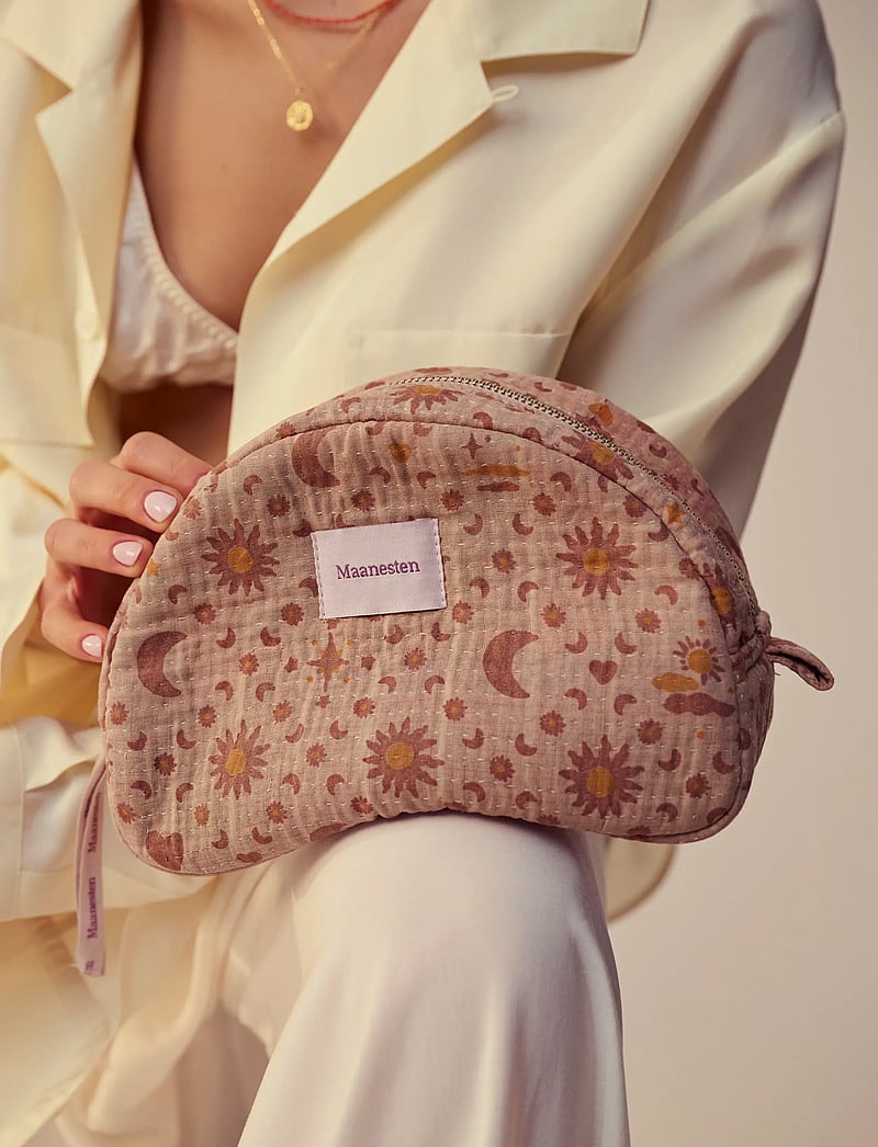 Maanesten - Make Up Bag Medium Rose Moon & Sun - modetrends - gold - 0