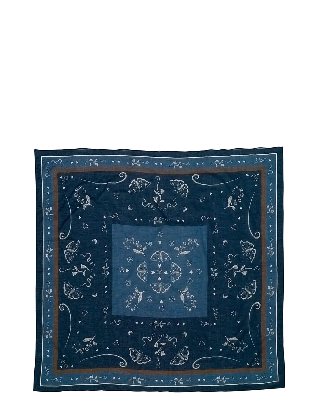 Maanesten Olena Scarf 53x53 Navy - Lightweight scarves - NAVY / navy