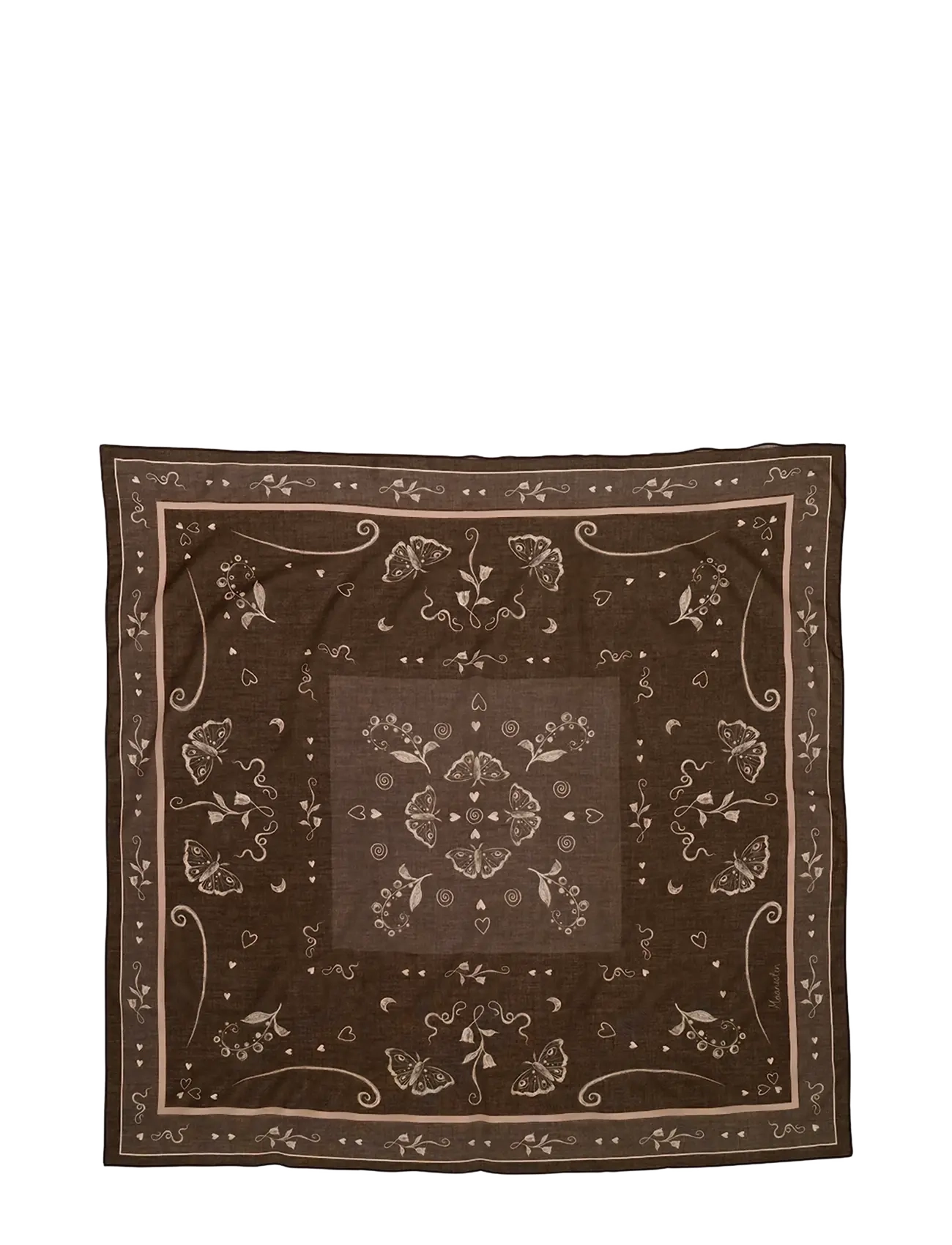 Maanesten Olena Scarf 53x53 Brown - Lightweight scarves - BROWN / brown
