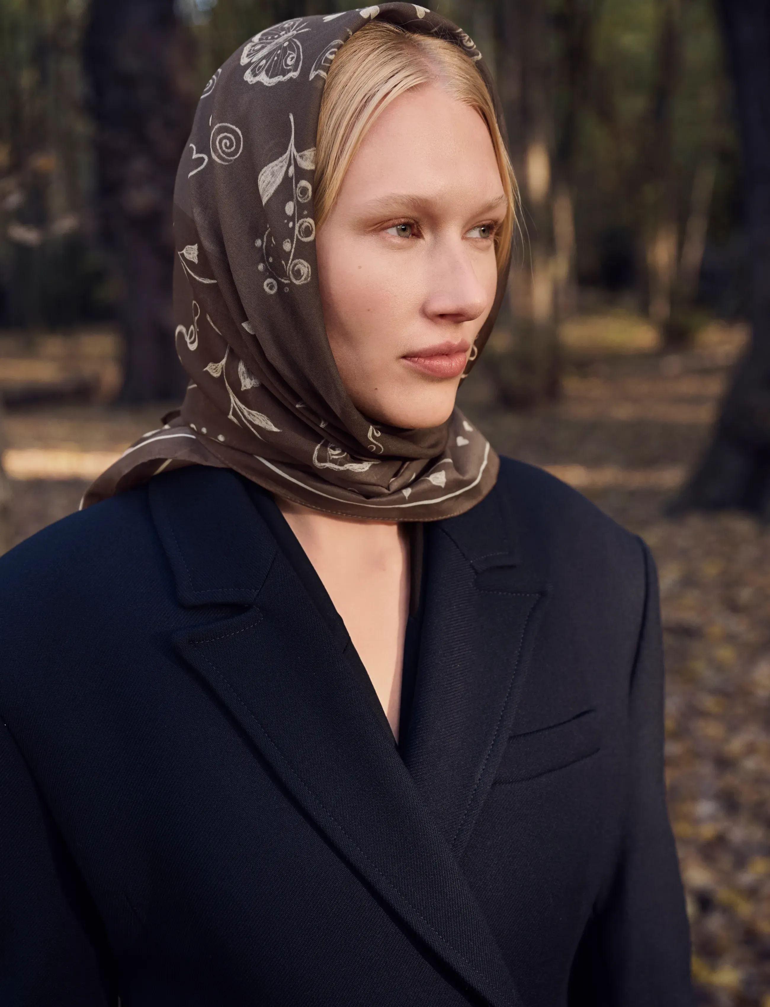 Maanesten - Olena Scarf 53x53 Brown - lowest prices - brown - 0