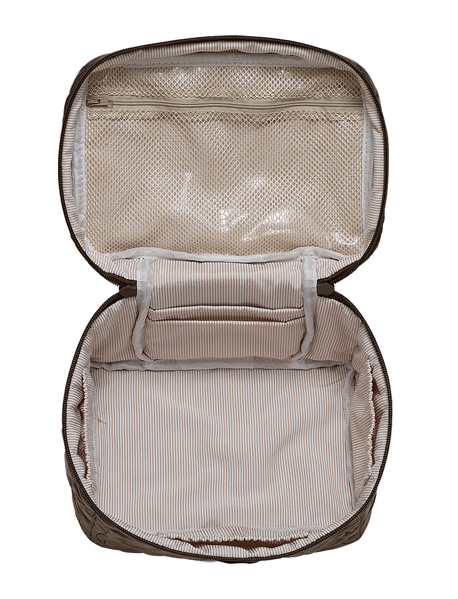 Maanesten - Sanda Makeup Case Brown - makeup - brown - 1