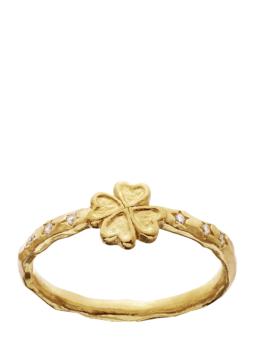 Maanesten - Clover Ring - ringar - gold - 0