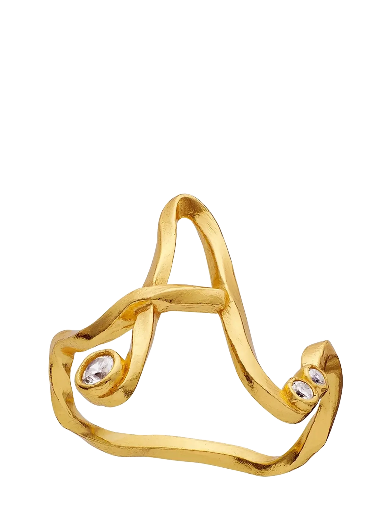 Maanesten A Alphabet Ring - Ringe - GOLD / gold