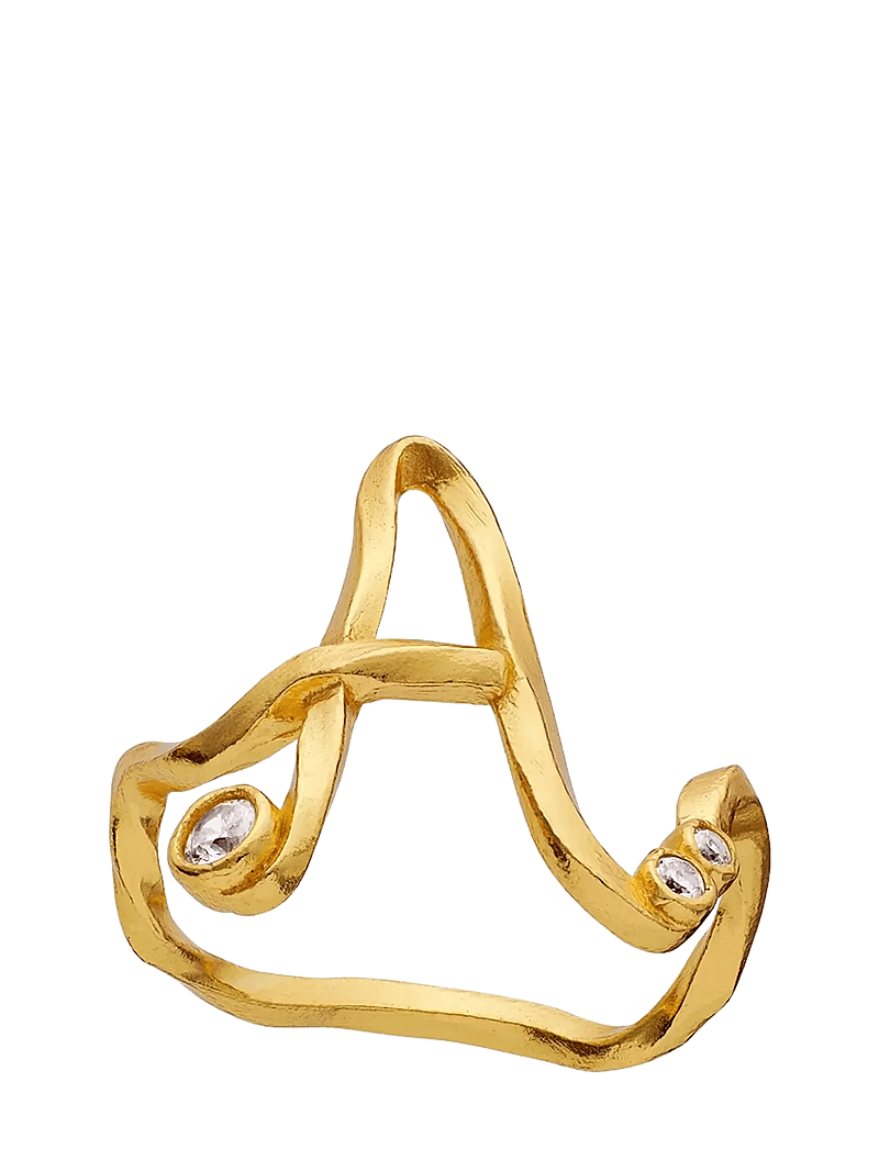 Maanesten - A Alphabet Ring - ringe - gold - 1