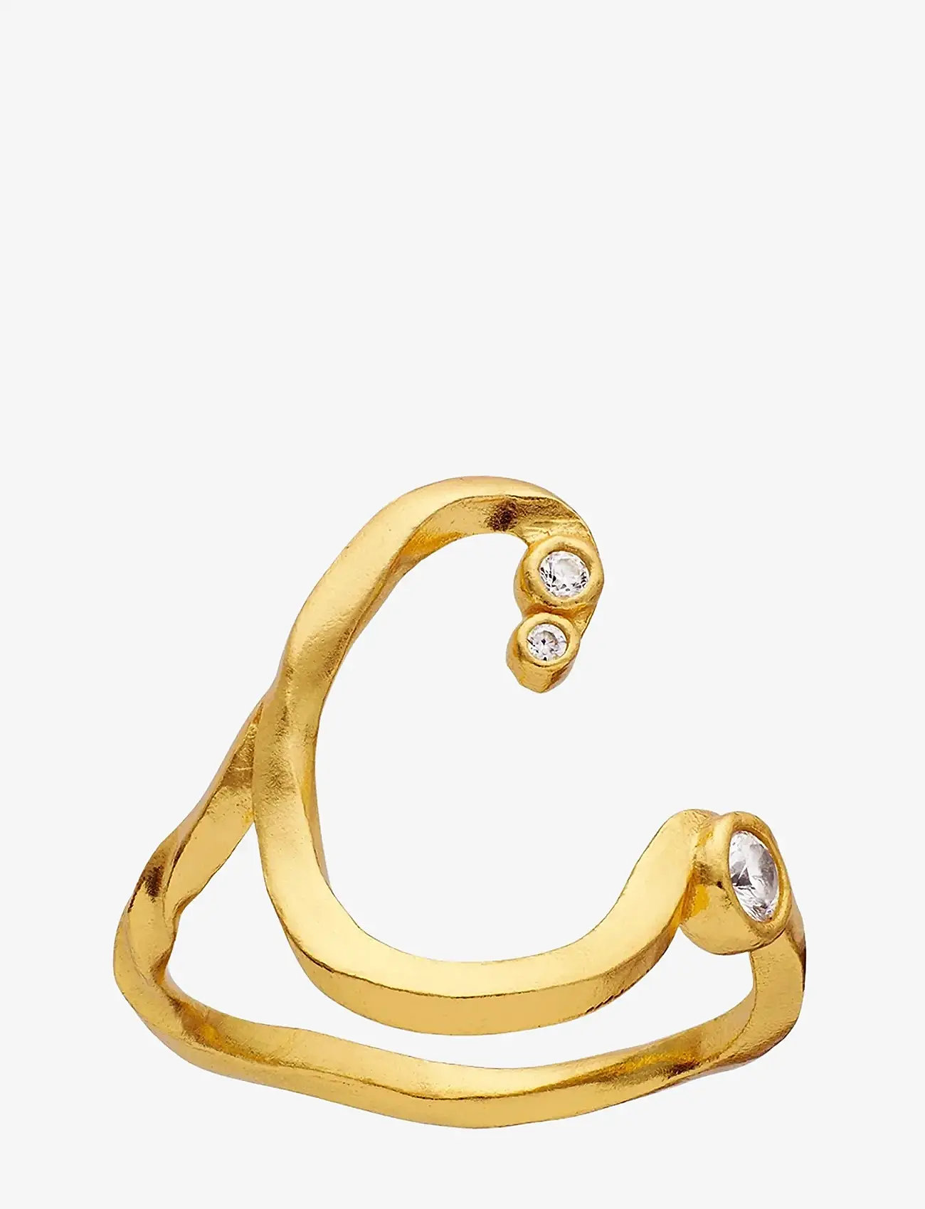 Maanesten - C Alphabet Ring - ringe - gold - 1
