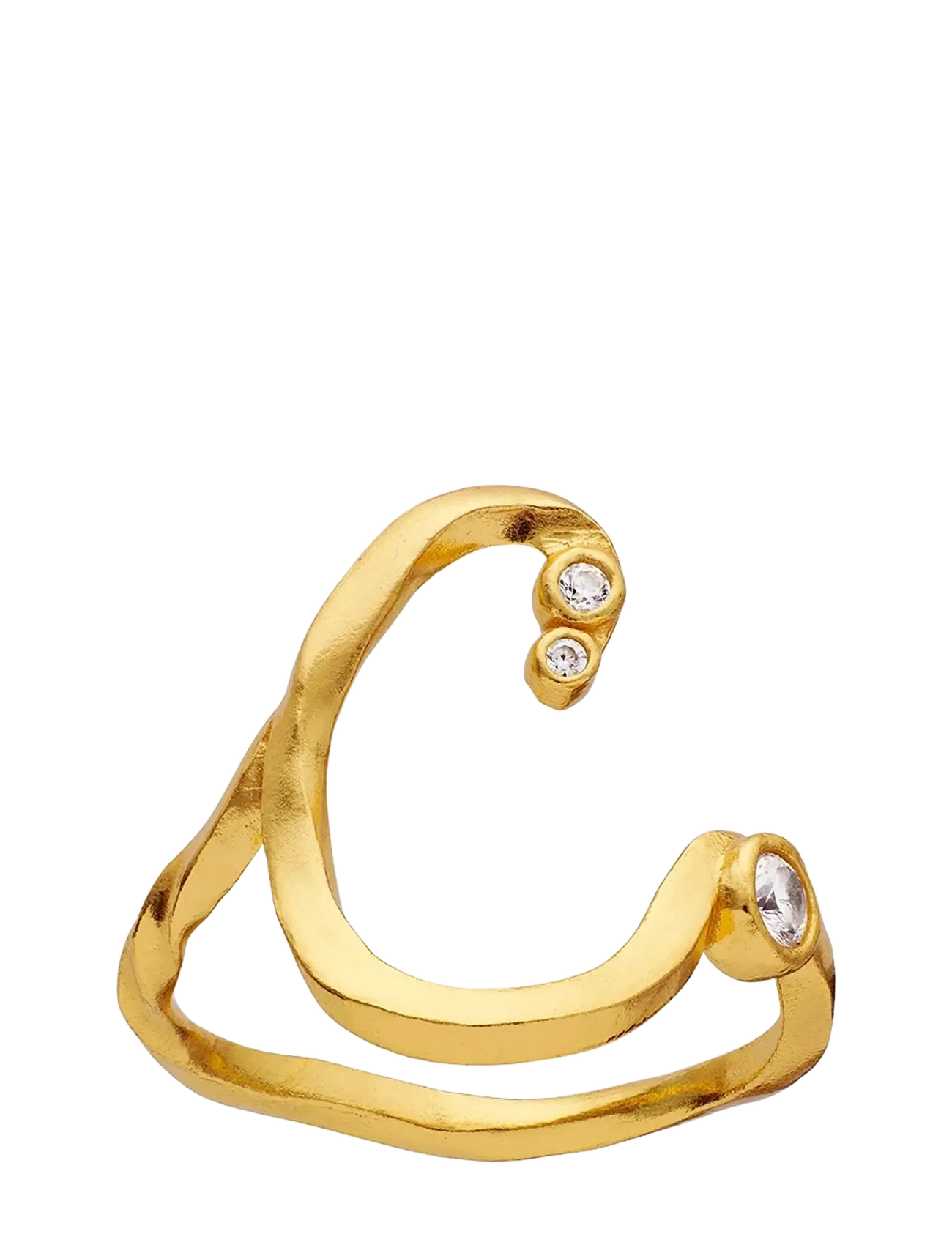 Maanesten C Alphabet Ring - Ringe - GOLD / gold