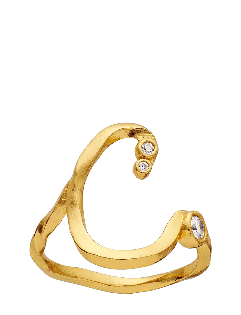 Maanesten - C Alphabet Ring - ringe - gold - 1