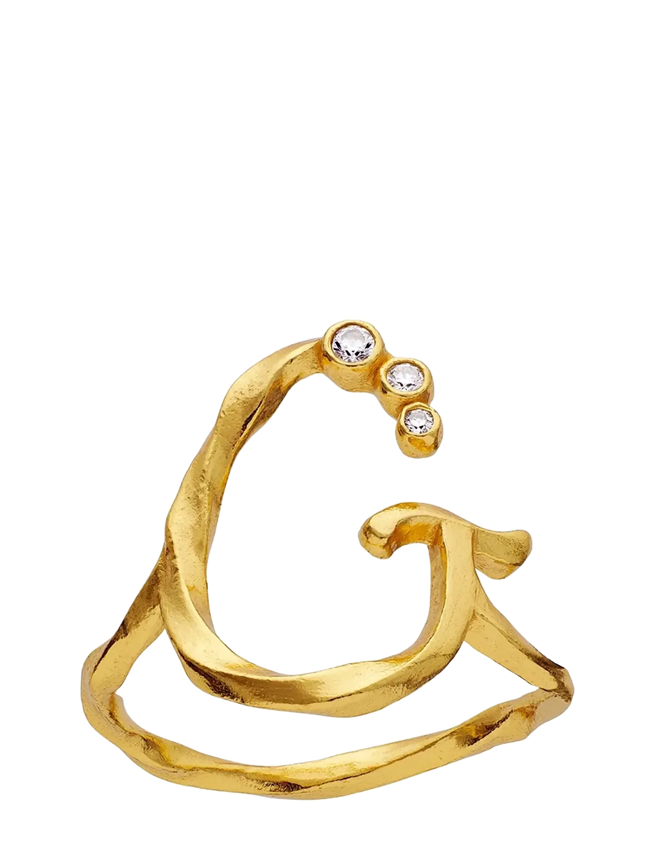 Maanesten G Alphabet Ring - Ringe - GOLD / gold