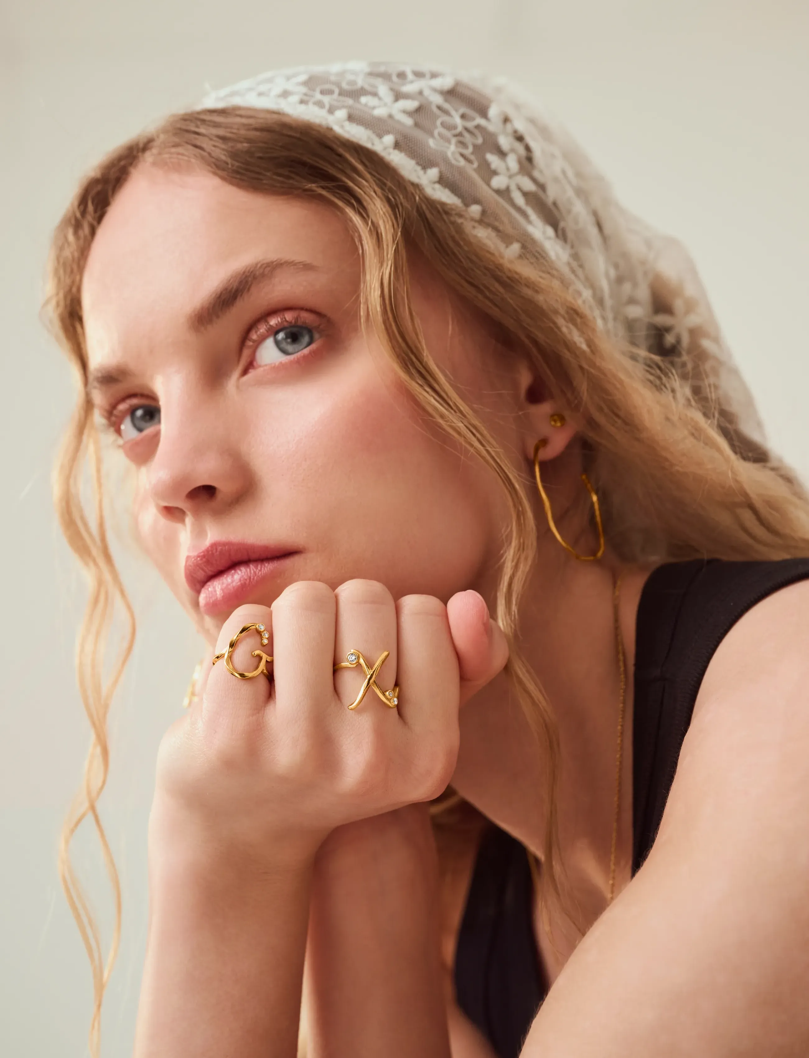 Maanesten G Alphabet Ring, 55, Gold, Smykker > Ringe, Dame