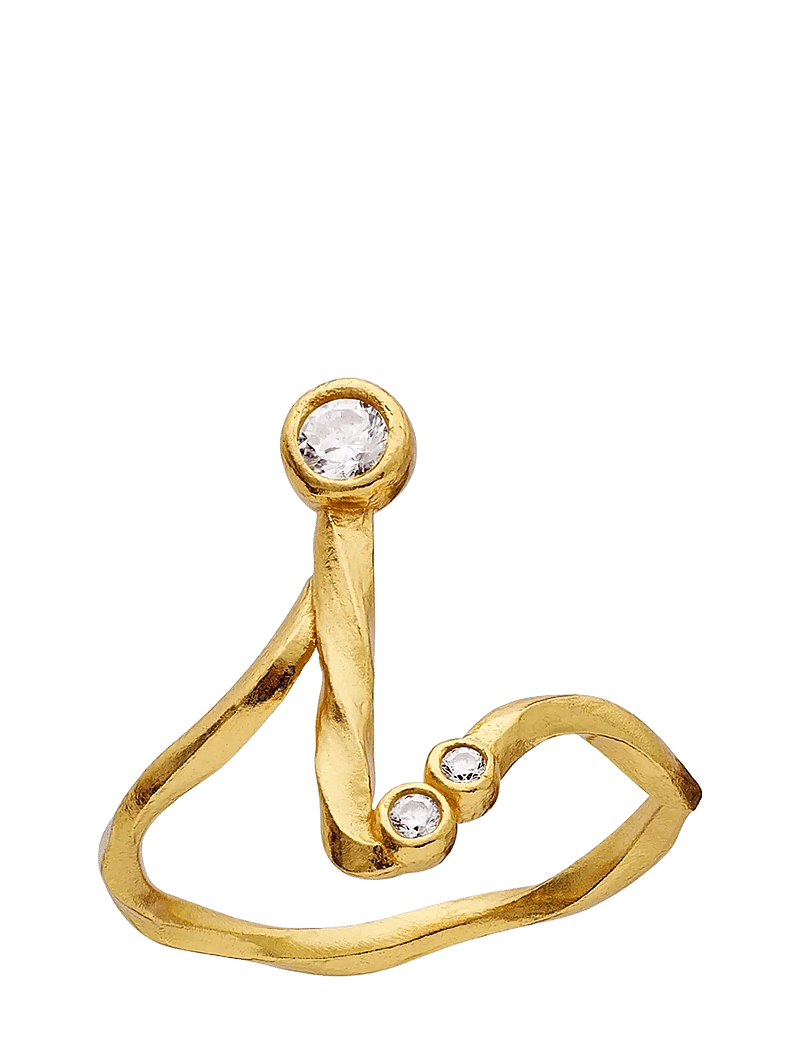 Maanesten - I Alphabet Ring - ringe - gold - 0