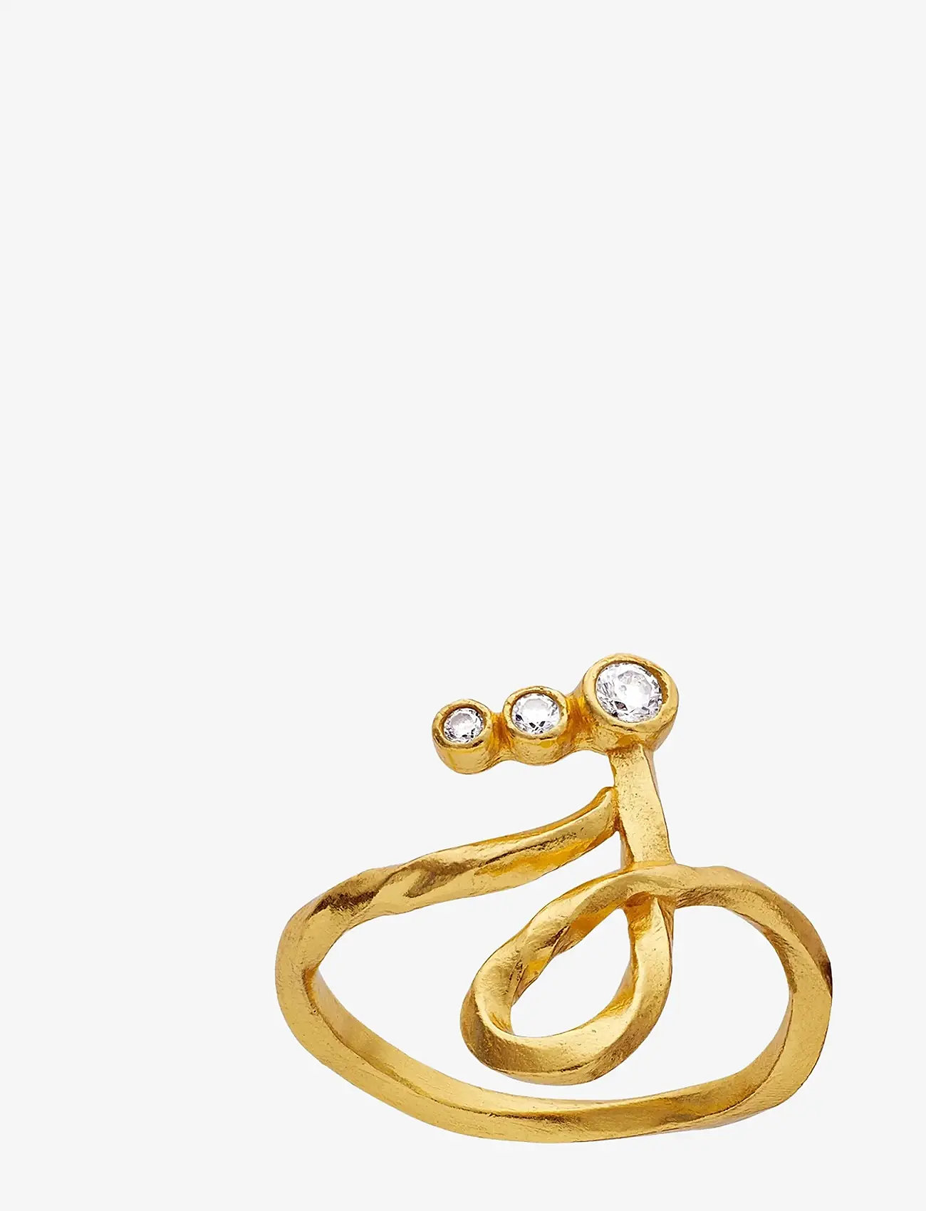 Maanesten - J Alphabet Ring - ringe - gold - 0