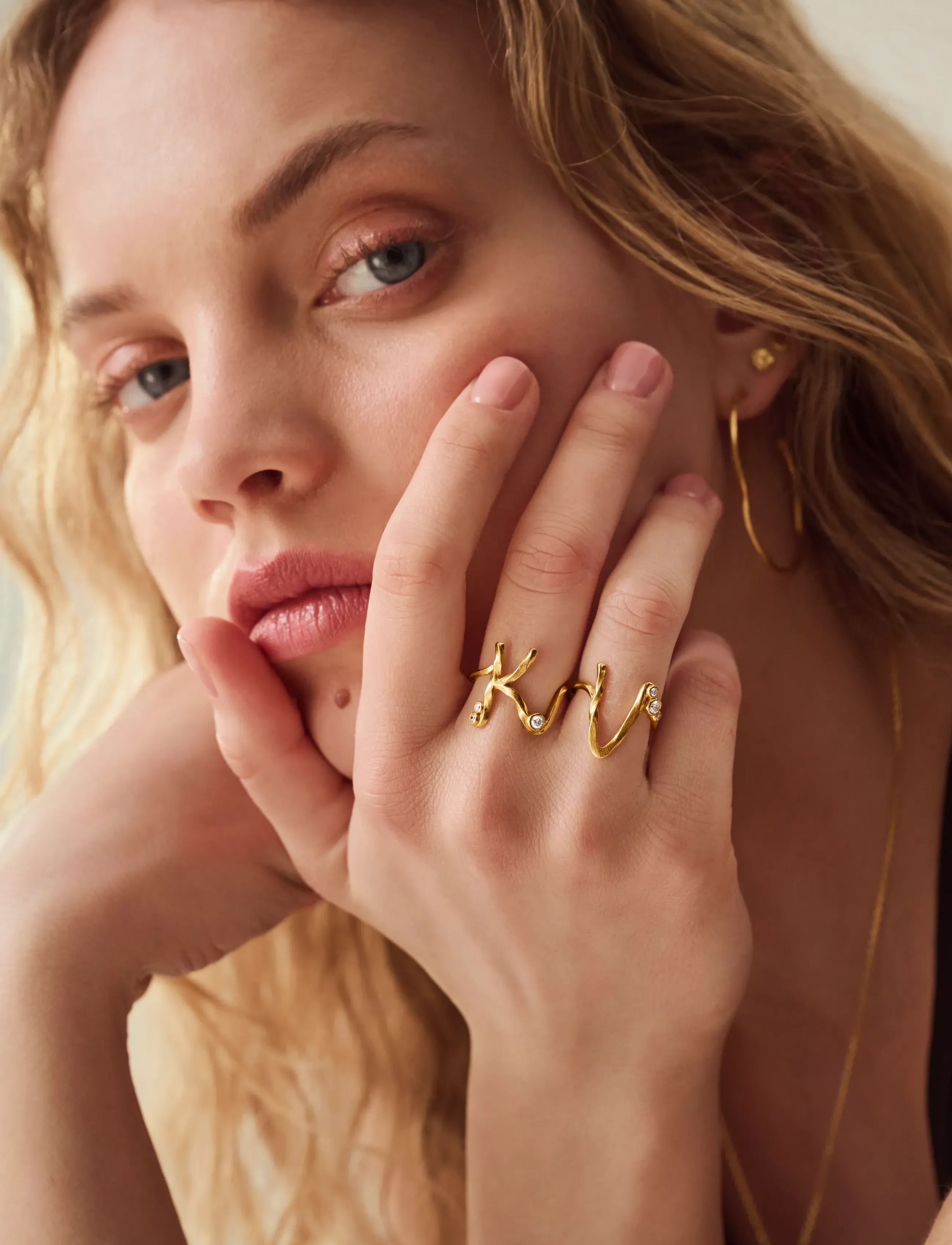 Maanesten K Alphabet Ring, 55, Jewellery, Gold - Rings, Frauen