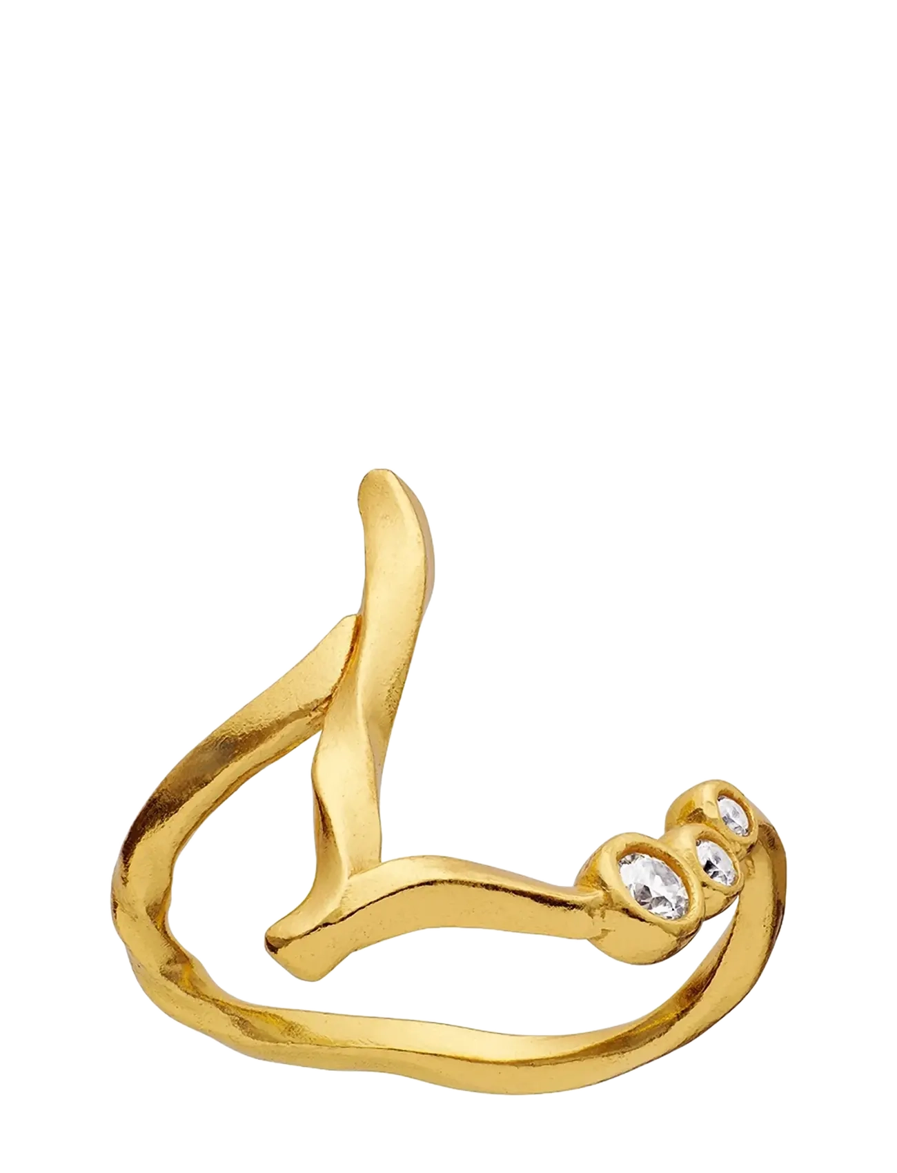 Maanesten L Alphabet Ring - Ringe - GOLD / gold