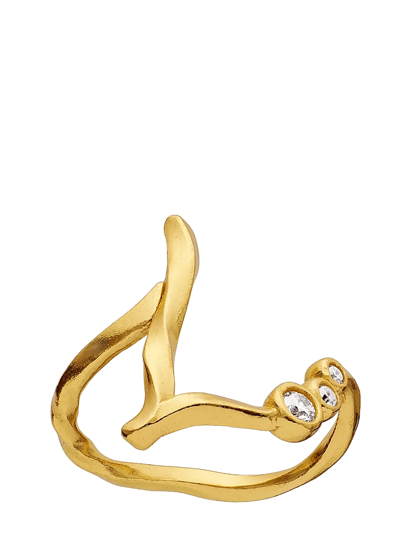 Maanesten - L Alphabet Ring - Žiedai - gold - 1