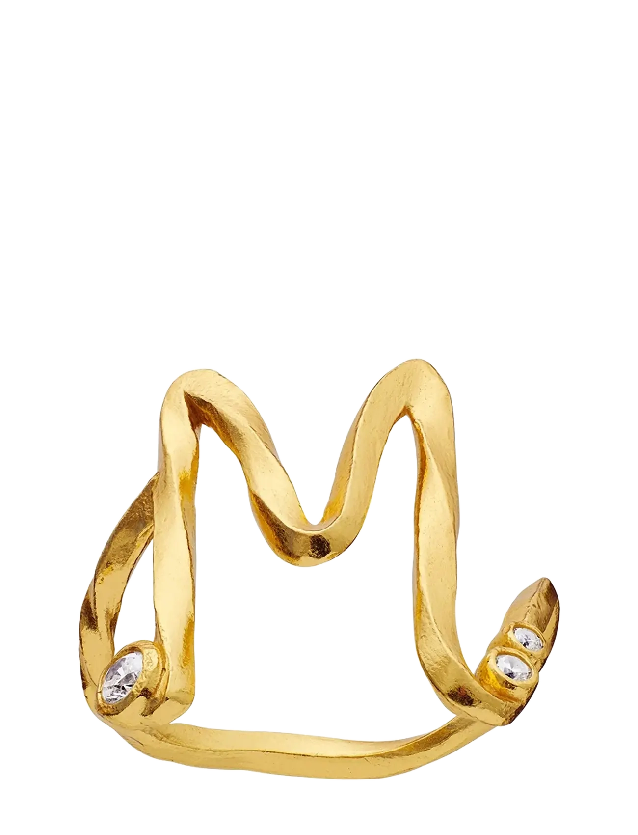 Maanesten M Alphabet Ring - Ringe - GOLD / gold