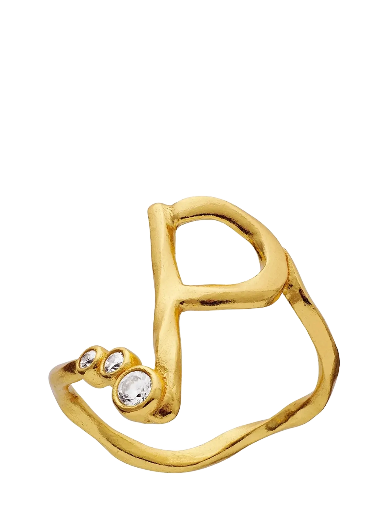 Maanesten P Alphabet Ring, 51, Gold, Smykker > Ringe, Dame