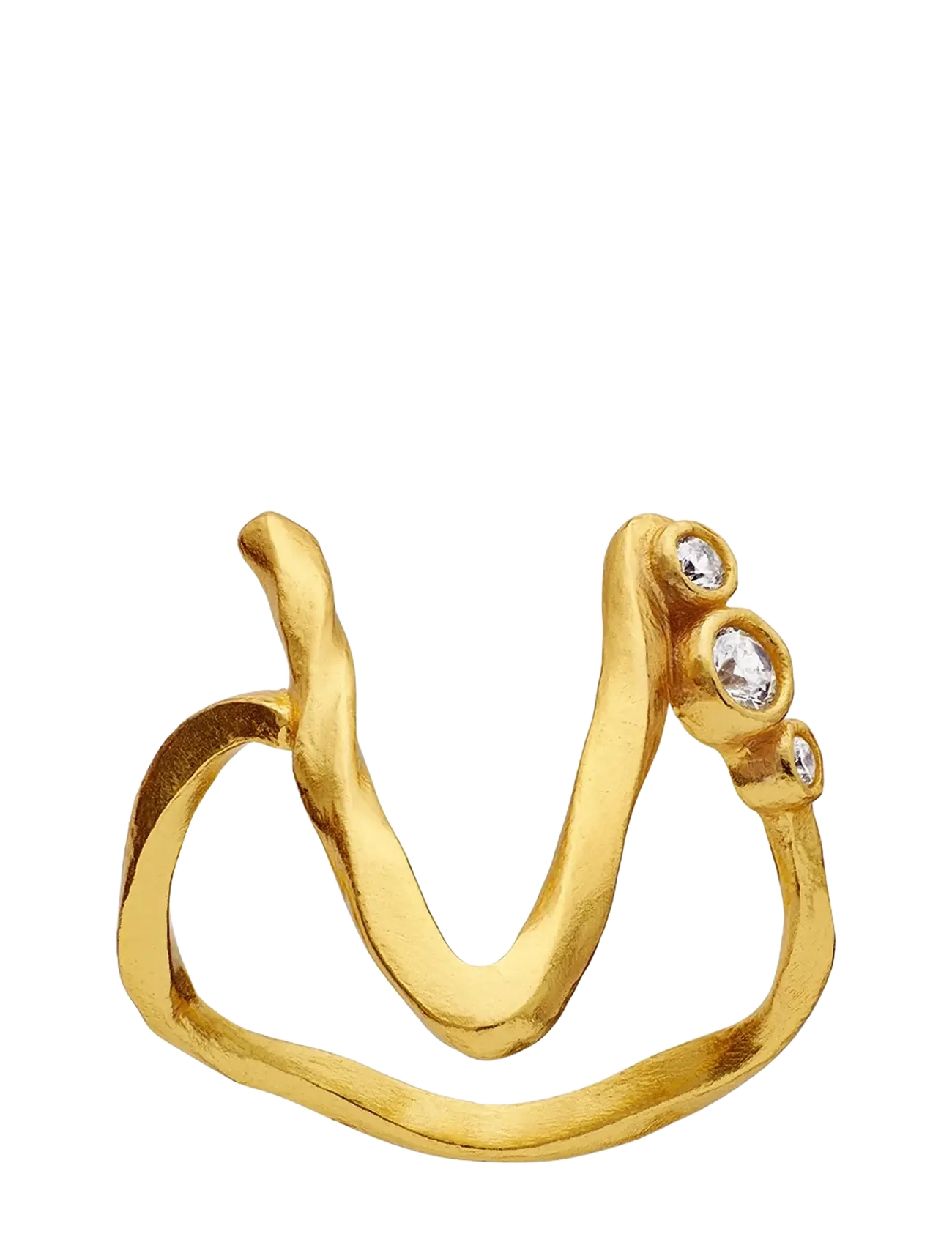 Maanesten V Alphabet Ring - Ringe - GOLD / gold