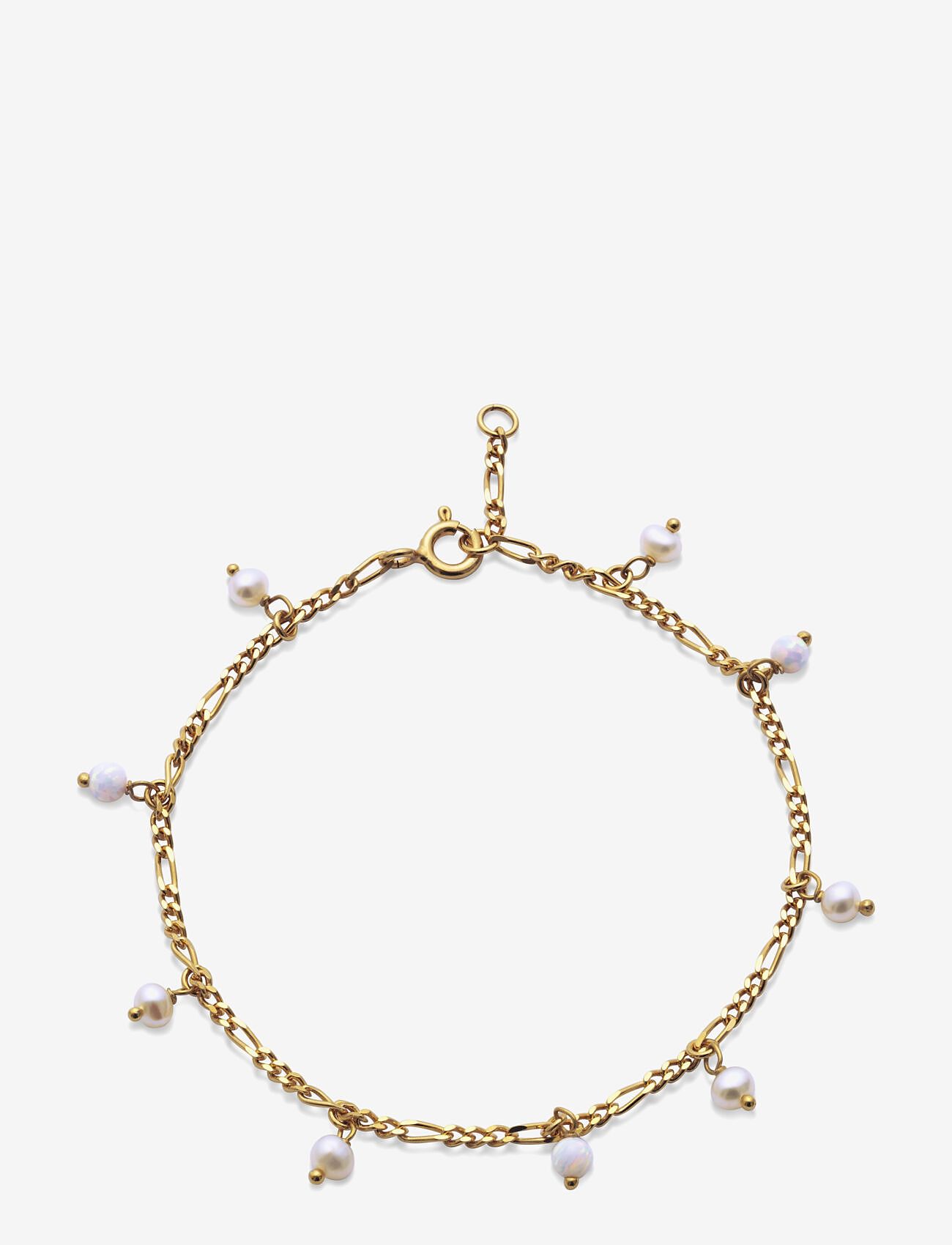 Maanesten - Lula White Bracelet - kedjearmband - gold - 0