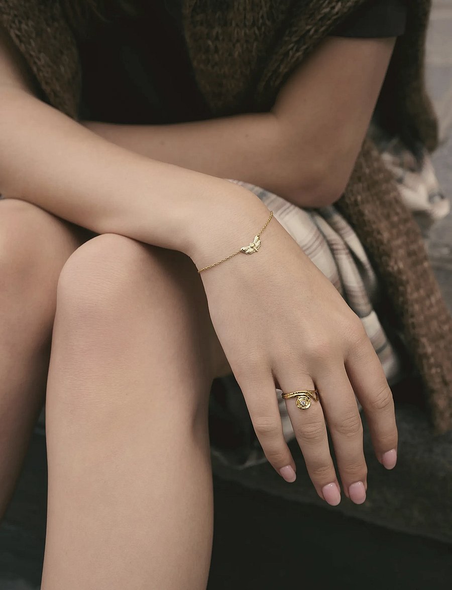 Maanesten - Elnora Bracelet - kædearmbånd - gold - 0