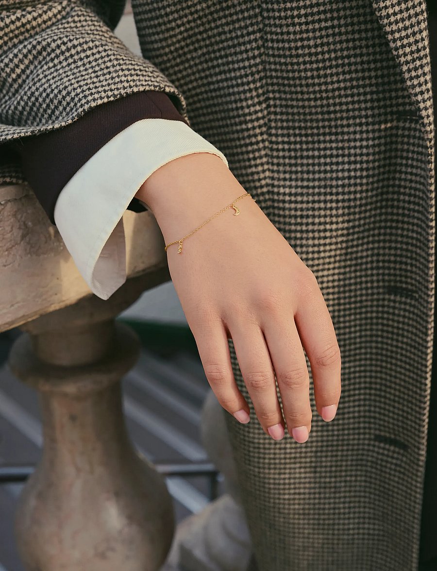 Maanesten - Melia Bracelet - kedjearmband - gold - 0