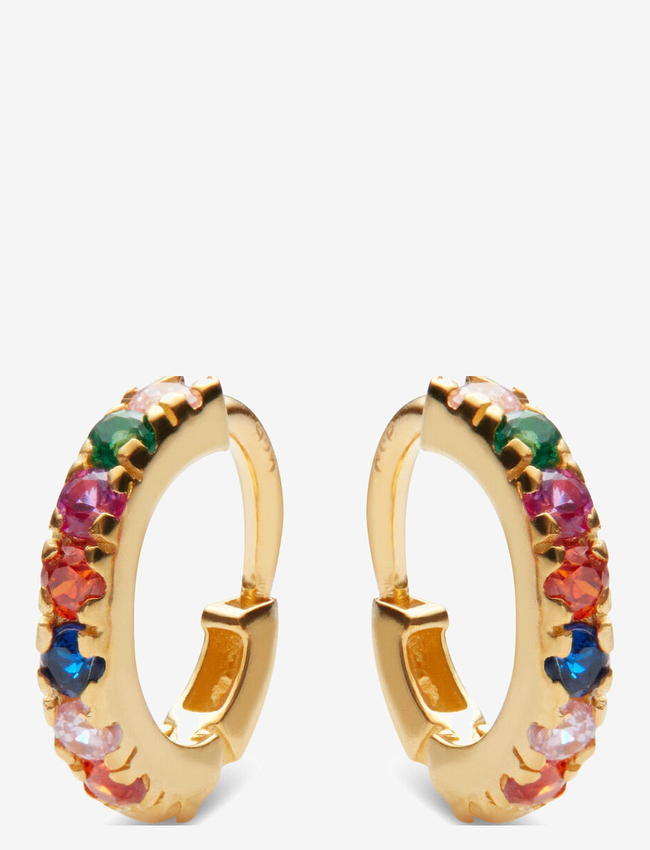 Maanesten - Nubia Color Earring - creoler & hoops - gold - 0