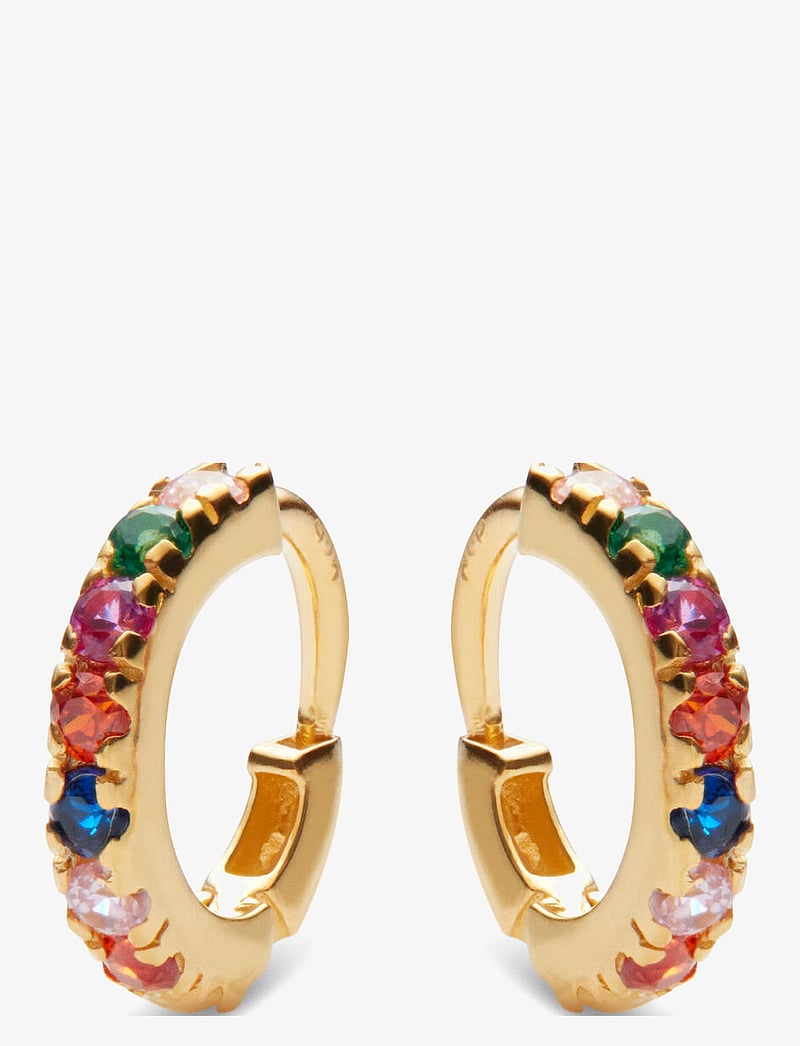 Maanesten - Nubia Color Earring - creoler & hoops - gold - 0