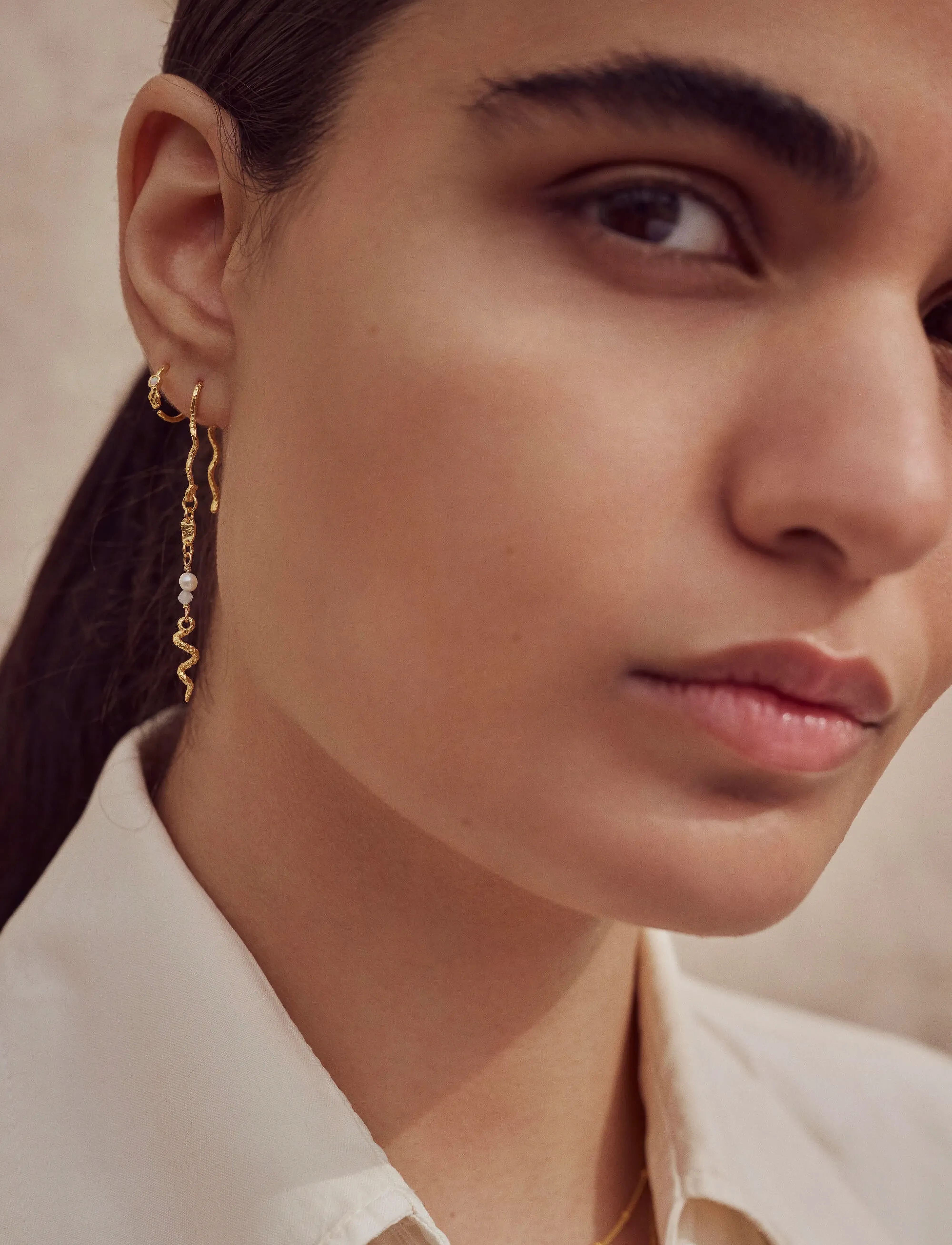 Maanesten - Florus Earring - gold - 0