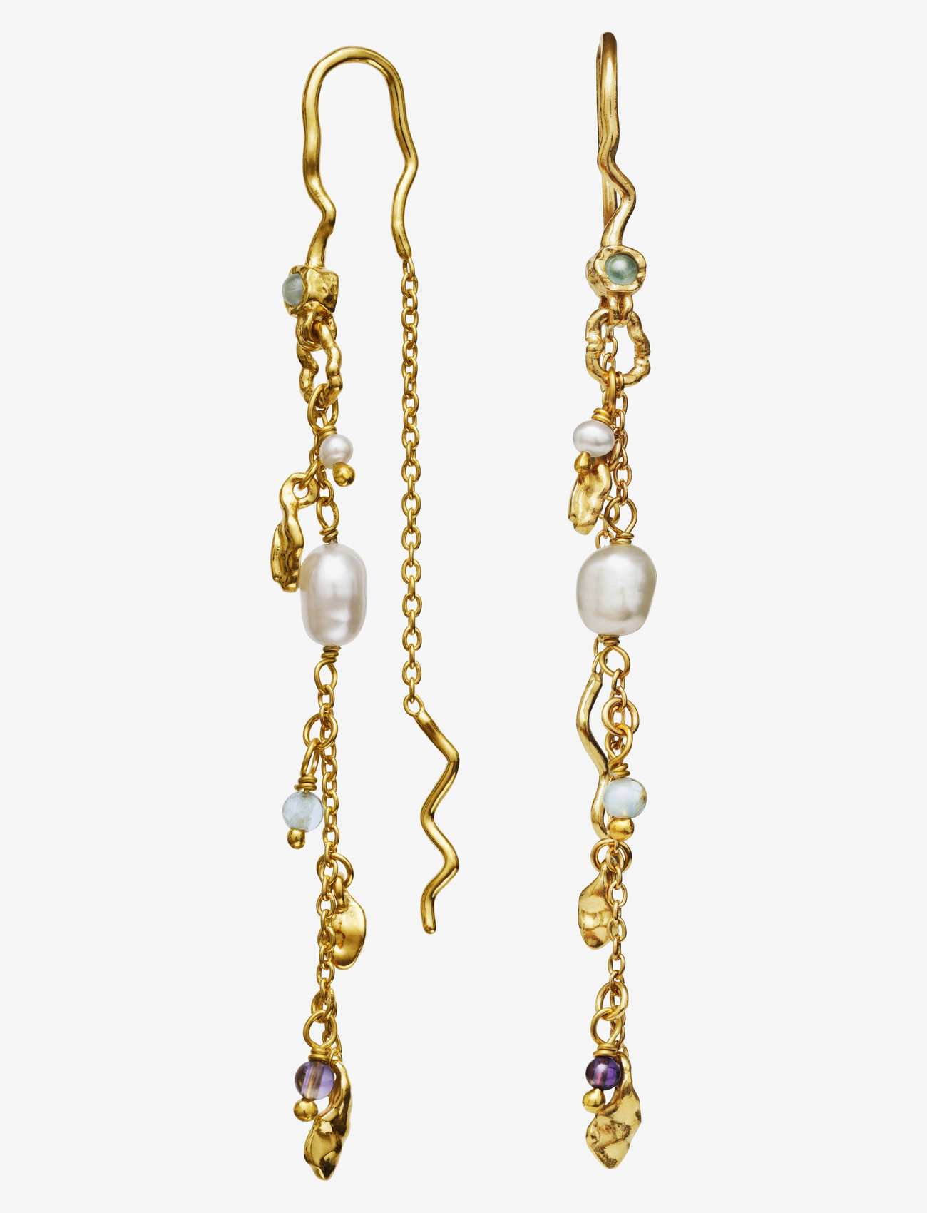 Maanesten - Poppy Earring - hangandi eyrnalokkar - gold - 2