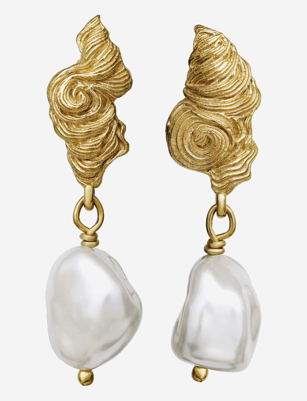 Maanesten - Frigg Earring - Øreringe med vedhæng - guld - 1