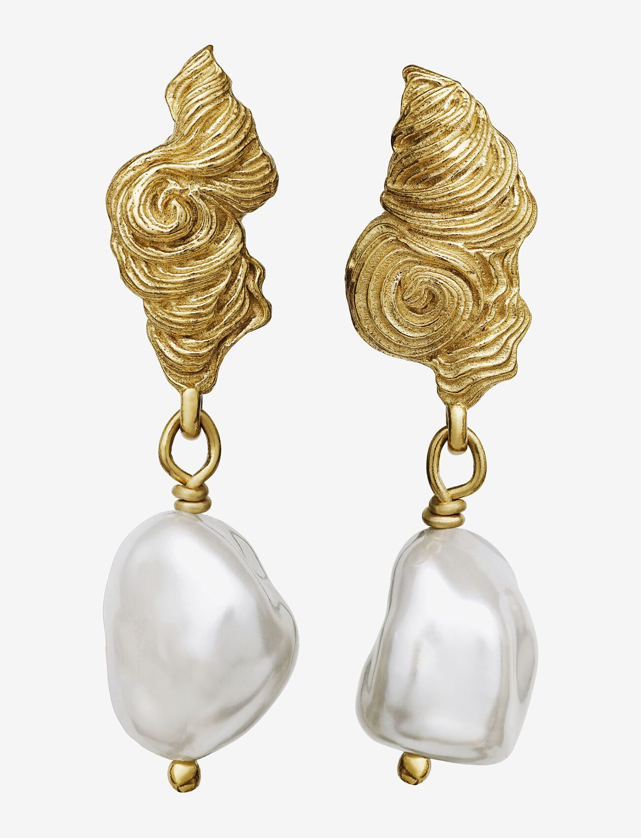 Maanesten - Frigg Earring - pendant earrings - guld - 1