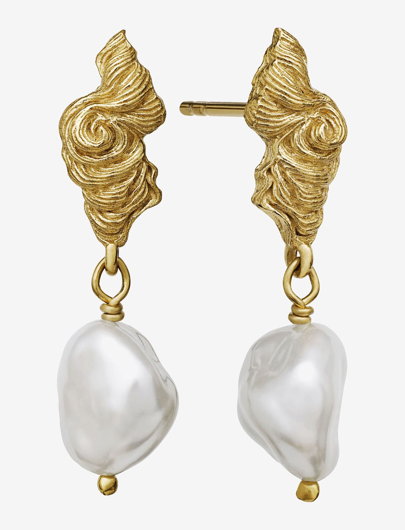 Maanesten - Frigg Earring - pendant earrings - guld - 2