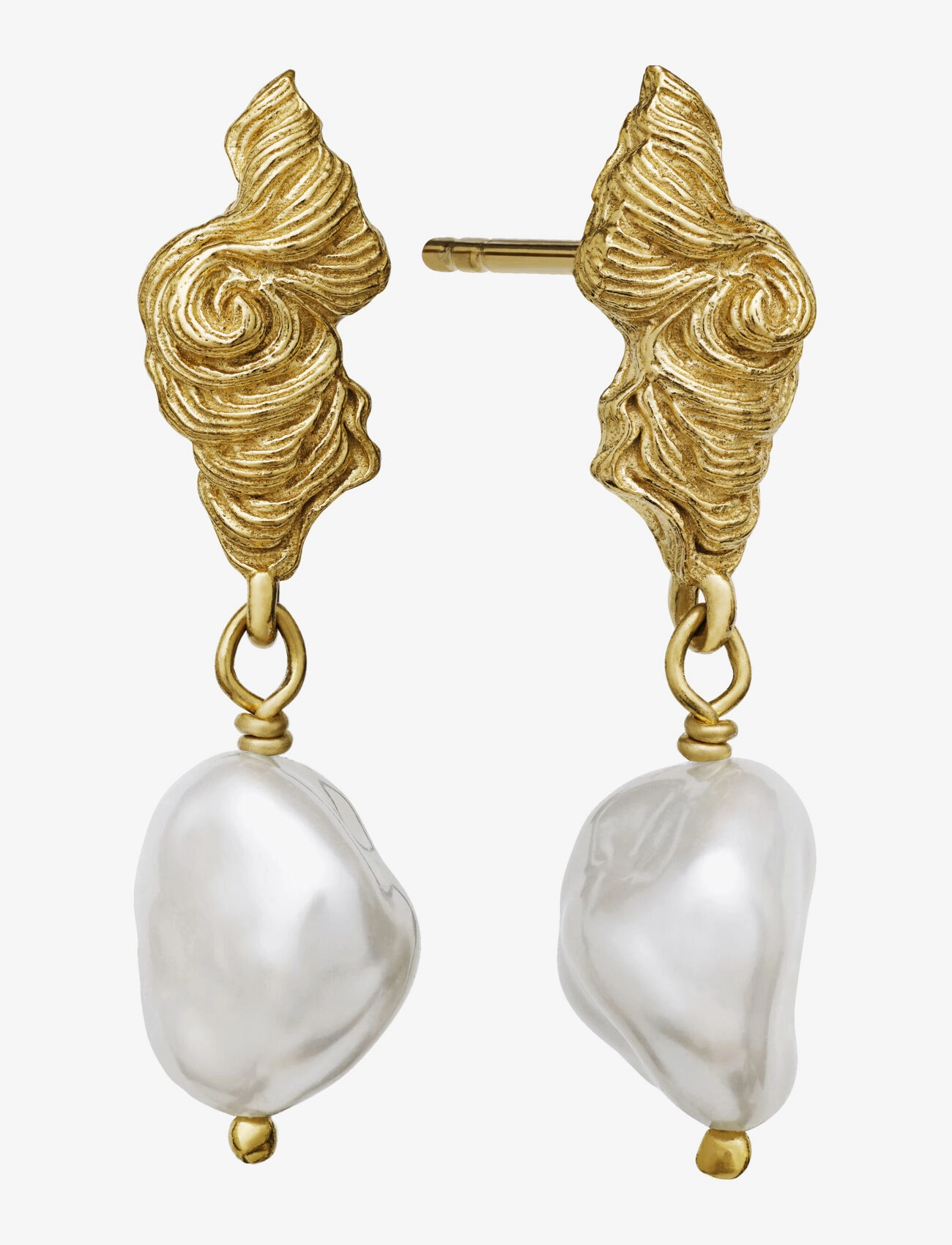 Maanesten - Frigg Earring - Øreringe med vedhæng - guld - 2